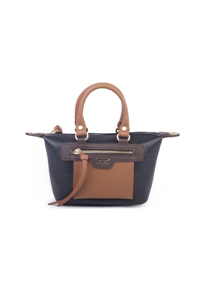 Nas Bag Kadın Mini El Ve Postacı Çantası Siyah Taba Kahve Victoria