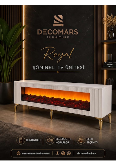 Royal Şömineli Tv Sehpası 180 Cm Mebran Aytaşı - Aytaşı Royal Şömineli Tv Sehpası 180 Cm Mebran Aytaşı - Aytaşı