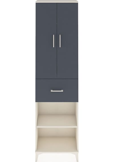 Arges Dolap 2 Raflı Tek Çekmeceli Tek Askılı 60x30x221 Aytaşı-antrasit Aytası