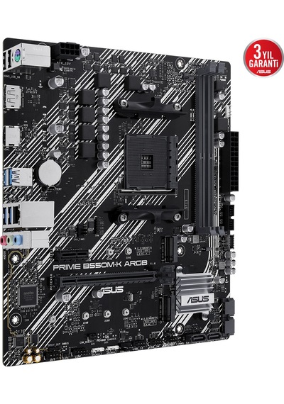 Asus Prıme B550m-k Argb Ddr4 5100mhz Matx M.2 Amd Hdmı Dp Am4