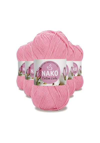 5 Adet Cotton Lüks Yelek Tunik Kazak Bluz Hırka İpi Yünü Pembe 97549