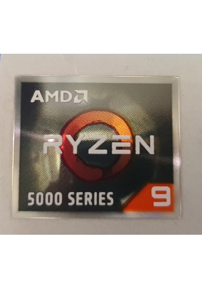 AMD RYZEN 9 Sticker Etiket 5000 Series D145