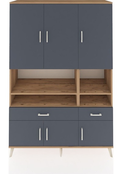 Hyperion Dolap 8 Raflı 2 Çekmeceli 6 Kapaklı 132x44x195 Çam-antrasit/antrasit Antrasıt/antrasıt Hyperion Dolap 8 Raflı 2 Çekmeceli 6 Kapaklı 132x44x195 Çam-antrasit/antrasit Antrasıt/antrasıt