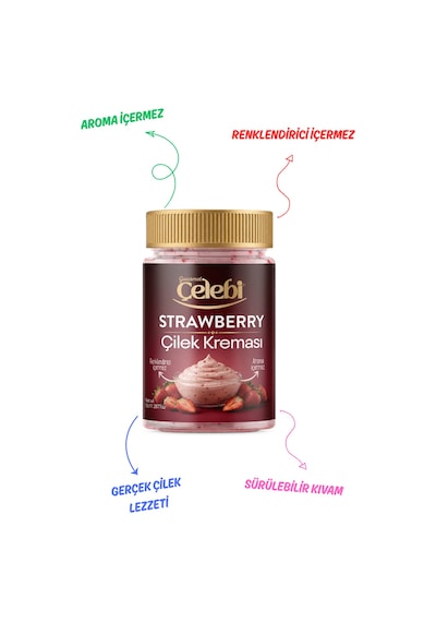 Çilek Kreması 320 Gr - Sürülebilir Gerçek Çilek Kreması