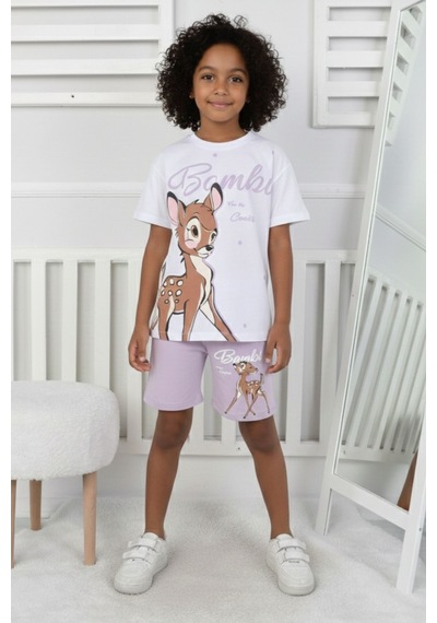 Bambi Baskı Kız Çocuk Takım-90414 Lila