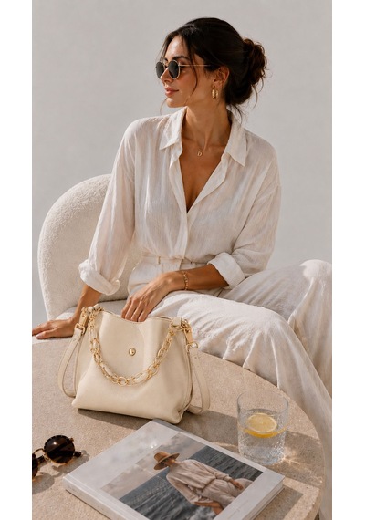 Housebags Elite Carryall New Trend El Ve Omuz Çantası 03 Bej