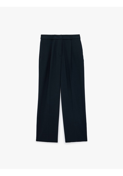 Koton Viskon Karışımlı Normal Bel Cepli Straight Fit Pantolon Lacivert 7wak40020pw
