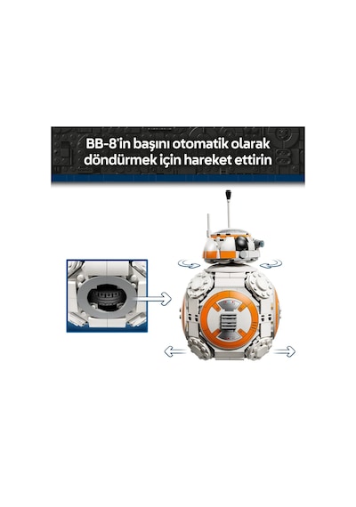 LEGO® Star Wars™ BB-8™ Astromech Droidi 75452 - 10 Yaş ve Üzeri Çocuklar için Figür İçeren Yaratıcı Oyuncak Yapım Seti (569 Parça)