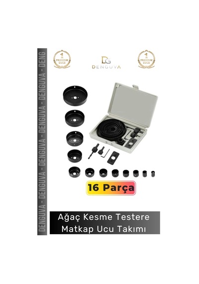 Matkapucutakımı 16 Parça Panç Seti Metal Ahşap Plastik Alüminyum Delme Aparatı Kesme Matkap Ucu Tak