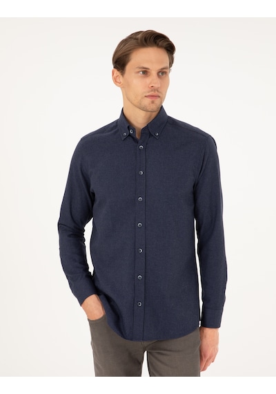 Pierre Cardin Erkek Lacivert Gömlek Desenli 50292106-vr033 Lacivert
