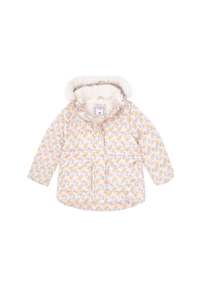 U.S. Polo Assn. Kız Çocuk Krem Çiçek Desenli İçi Polar Kapüşonlu Mont 50313063-VR256 U.S. Polo Assn. Kız Çocuk Krem Çiçek Desenli İçi Polar Kapüşonlu Mont 50313063-VR256