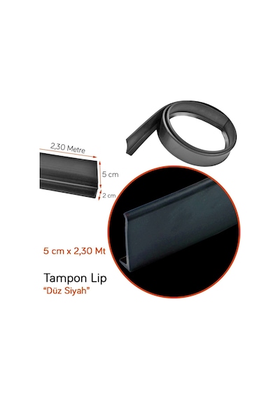 Carpi Tampon Lip Düz Siyah 5.5 Cm X 2.30 Mt Sal-146 Br2790113