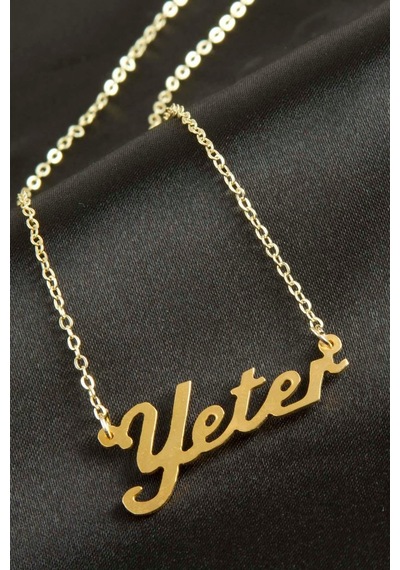 Yeter İsimli Kolye -sarı N701 altın