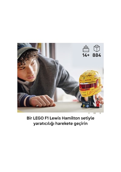 LEGO® Editions Scuderia Ferrari HP Lewis Hamilton Kaskı 43022 - 14 Yaş ve Üzeri İçin  F1® Modeli Yapım Seti (884 Parça)