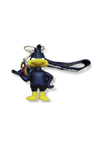 Daffy Duck Premium 3d Figürlü Looney Tunes Yazılı Bilek Kayışlı Anahtarlık - 1 Adet