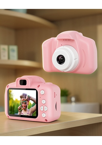 Çocuk Kamerası Pembe Renk 1080p 2.0 Inç Ekran Uczçocukkamerası