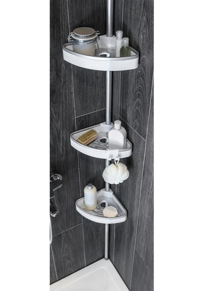 Primanova Yaylı Banyo Köşe Rafı Venta Siyah Çok Renkli