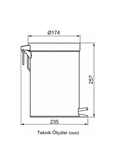 Ideal Standard Iom Çöp Kovası-krom-3 Lt Krom