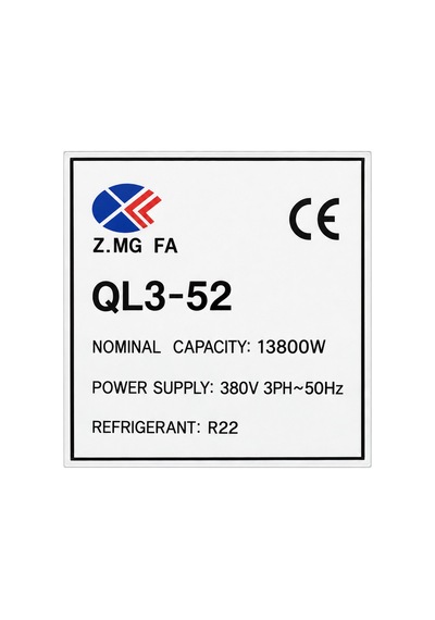 Zingfa Ql3-52 R404a Sanayi Tipi Düşük Basınç Soğutma Kompresörü Siyah
