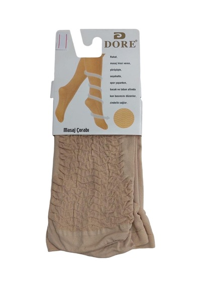 Dore Diz Altı Kalın Ten Göstermeyen Kadın Masaj Çorap-açık Ten Açık Ten