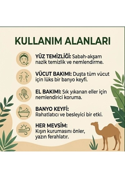 Deve Sütü Sabunu Doğal El Yapımı 100g-3 Adet Karışık