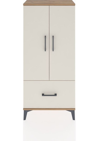 Hyperion Dolap 2 Raflı Tek Çekmeceli 2 Kapaklı 60x44x134 Çam-... Çam