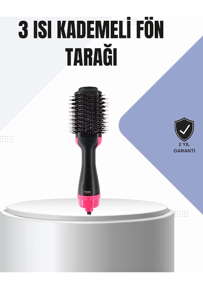 Oval Tasarımlı Profesyonel Fönlü Saç Şekillendirici Sarı