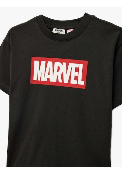 Koton Marvel Baskılı Lisanslı Antrasit Erkek Çocuk T-shirt 6skb10246tk Antrasit