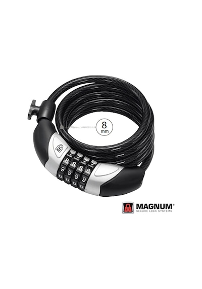 Magnum Bisiklet Şifreli Kilit Halat 8x1800 4b 3112 Klt-203 Çok Renkli