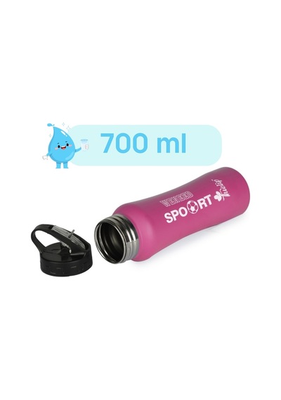 Matara 700 Ml Paslanmaz Çelik Suluk Paslanmaz Spor Model Pembe Pembe