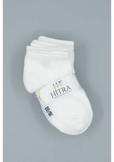 Hitra Tekstil 5'li Organik Dikişsiz Düz Beyaz 0/3 Yaş Bebek & Çocuk Çorap Beyaz 24-36 Ay Hit-41007 Çok Renkli