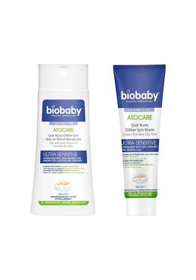 Biobaby Kuru Ve Çok Kuru Ciltler İçin Şampuan Ve Krem Seti