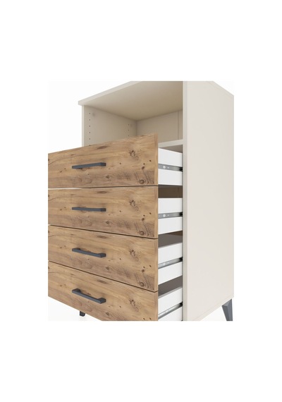 Hyperion Komodin Tek Raflı 4 Çekmeceli 60x44x106 Aytaşı-çam Aytaşı