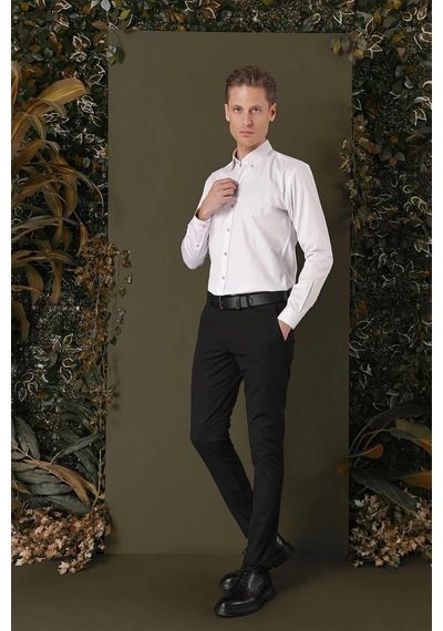Efor Gk 711 Slim Fit Taş Klasik Gömlek Taş
