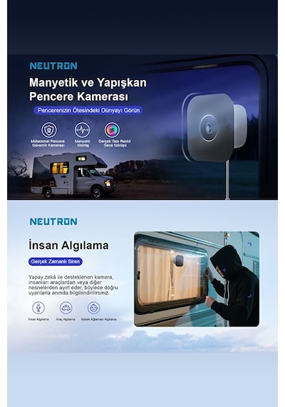Neutron Ntl-ıp15gs-3mp Full Hd Gece Görüşlü Wi-fi Pencere Kamerası