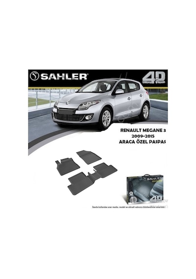 Sahler Megane 3 Havuzlu Paspas 4D 2012 Model Uyumlu