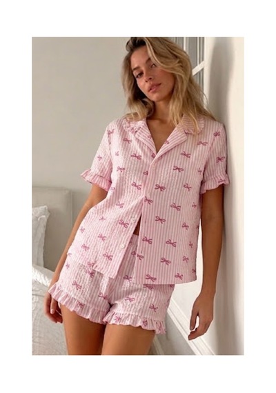 Fit Women Kadın Viskon Kısa Kol Regular Pembe Pijama Takımı