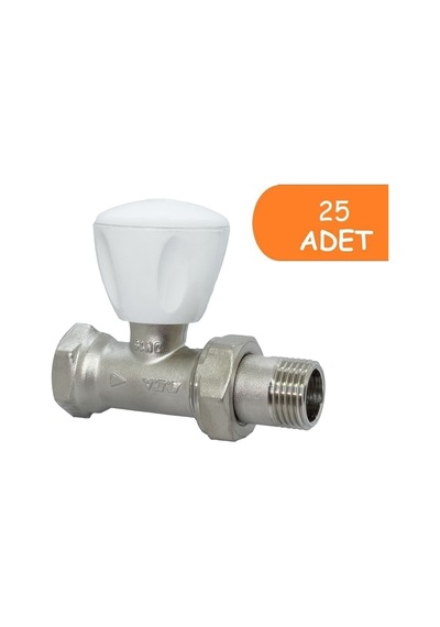 25 Adet Eca Rv3 1/2 Düz Radyatör Valfi Petek Havlupan Vanası 602120725