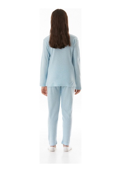 Fullamoda Let Love We Baskılı Kız Çocuk Pijama Takımı 25kcck726126245-siyah Siyah