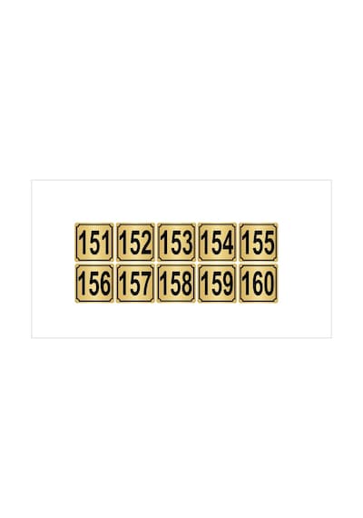 Metal Kapı,Masa,Dolap Numarası 7Cmx7Cm 10 Adet (151…160) (428976764)