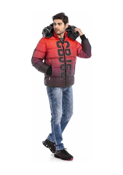 Cipo & Baxx Cm190 Erkek Kırmızı Kürklü Şişme Mont Kırmızı