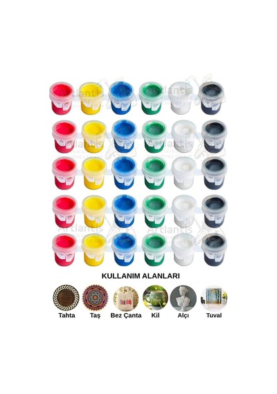 Akrilik Boya 3 Ml 6 Renk 5 Paket Mini Küçük Akrilik Boya Taş Ahşap Seramik Tuval Alçı Tuval Etkinlik Boyama Sanatsal