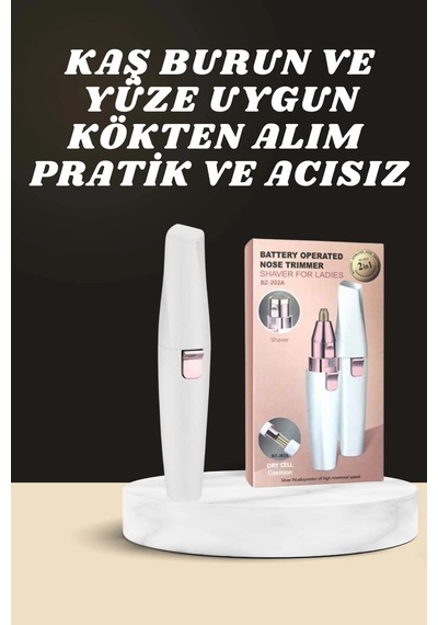 Mey İthalat Kulak Burun Ve Yüz Epilasyon Aleti Ve Yüz Masaj Aleti İkili Cilt Bakım Seti - Özel Seri Meytduczkaburuneyzm