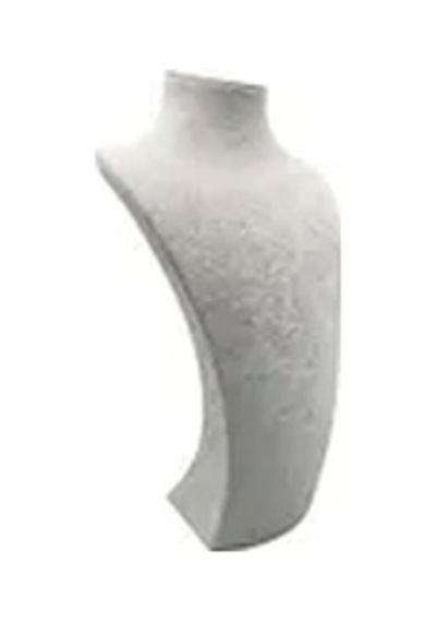Yerli Üretim Süet Kumaş Elisia Manken Krem Renk 40/20 Cm Kolye Gerdanlık Takı Sergileme Mankeni Çok Renkli