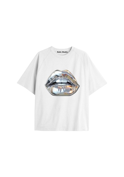 Kalic Studio Unisex Bay Grillz Tee Desenli Beyaz Yazlık T-shirt Beyaz-170