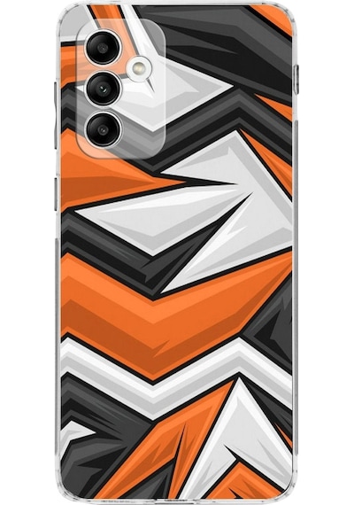 Samsung Galaxy Uyumlu M13 Kamera Korumalı Kapak Grafiti Tasarımlı Şeffaf Kılıf Şeffaf