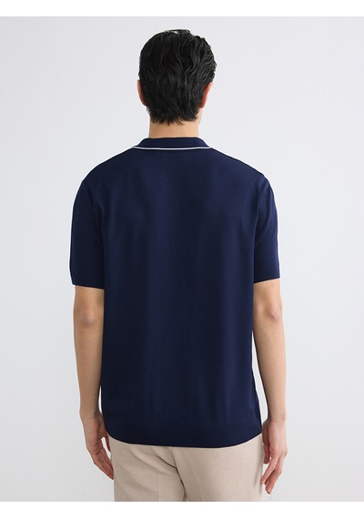 Lcw Vision Lacivert Polo Yaka Erkek Triko Tişört