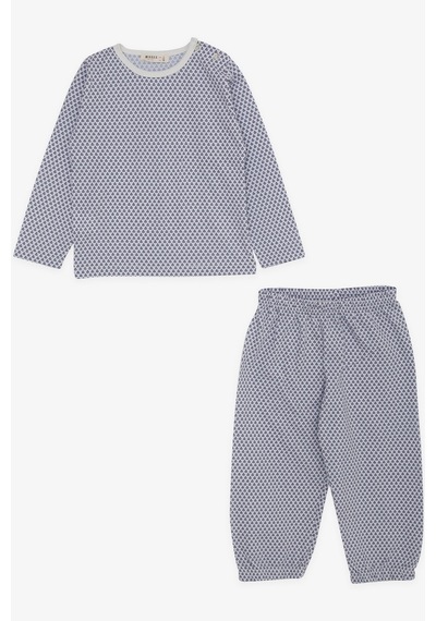 Breeze Kız Bebek Pijama Takımı Minik Çiçek Desenli 9 Ay-3 Yaş, Beyaz