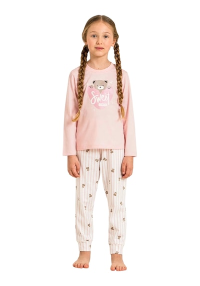 Rolypoly Rp3911c Kız Çocuk Uzun Kol Pijama Takım Pembe
