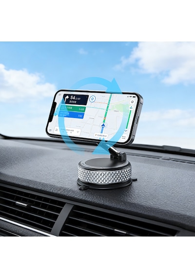 Go Des Gd-hd243 360 Derece Dönebilen Vakum Özellikli Magnetik Telefon Tutucu Siyah